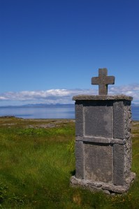 Headstone on the Aran Islands, photo by Z Deacon Blue