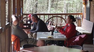 The crew enjoying the day