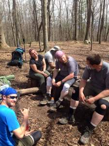 Rev Kane with some of his trail family