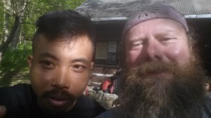 Me and Mao at a shelter in the SNP