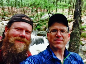 Pausing in front of a pretty stream on our last day!