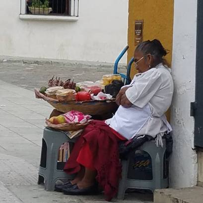 sleeping store owner