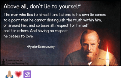 lie to yourself quote