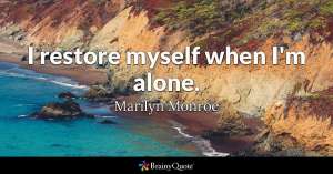 alone quote, marilyn monroe